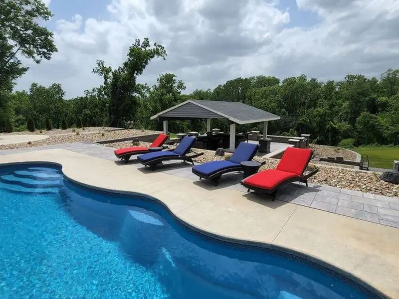 Pool installers job in the Beaverdale neighborhood of Des Moines